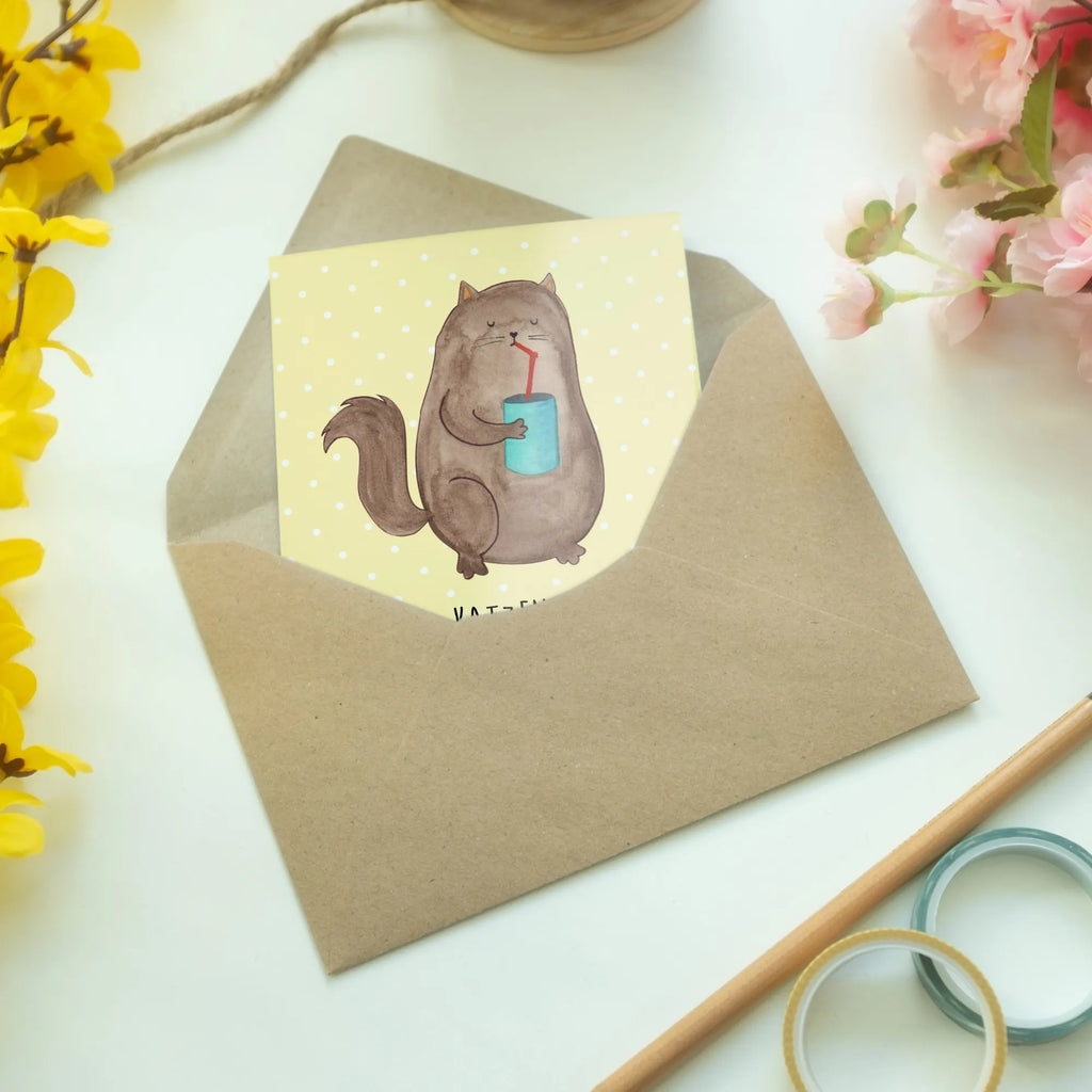 Greetings card Cat can wedding card, invitation card, folding card, birthday card, greeting card, cat, tomcat, kitty, meow, kitten, housecat, mama cat, love cats, cat image, cat fan, cat lover, cat fancier, cat decoration, gift for cat lover, cat owner, funny cats, cat sayings, cat motto, funny cat gifts, fan merchandise, cat stuff, animal lover, pussy, cat food, cats, food, pet, Cats