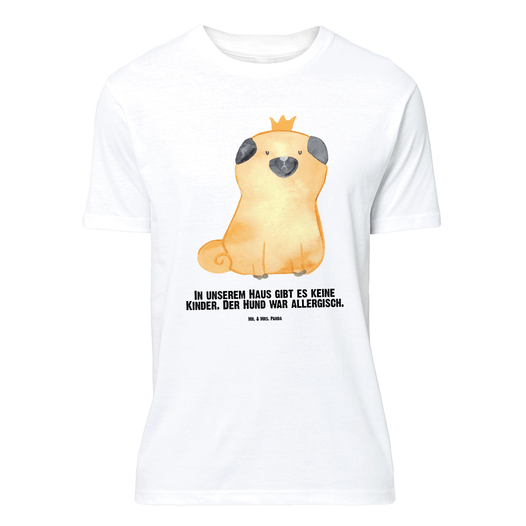 Personalisiertes T-Shirt Mops Krone T-Shirt Personalisiert, T-Shirt mit Namen, T-Shirt mit Aufruck, Männer, Frauen, Wunschtext, Bedrucken, Hund, Hundemotiv, Haustier, Hunderasse, Tierliebhaber, Hundebesitzer, Sprüche, Mops, allergisch, kinderlos, Hausregel, Hundebesitzer. Spruch, lustig