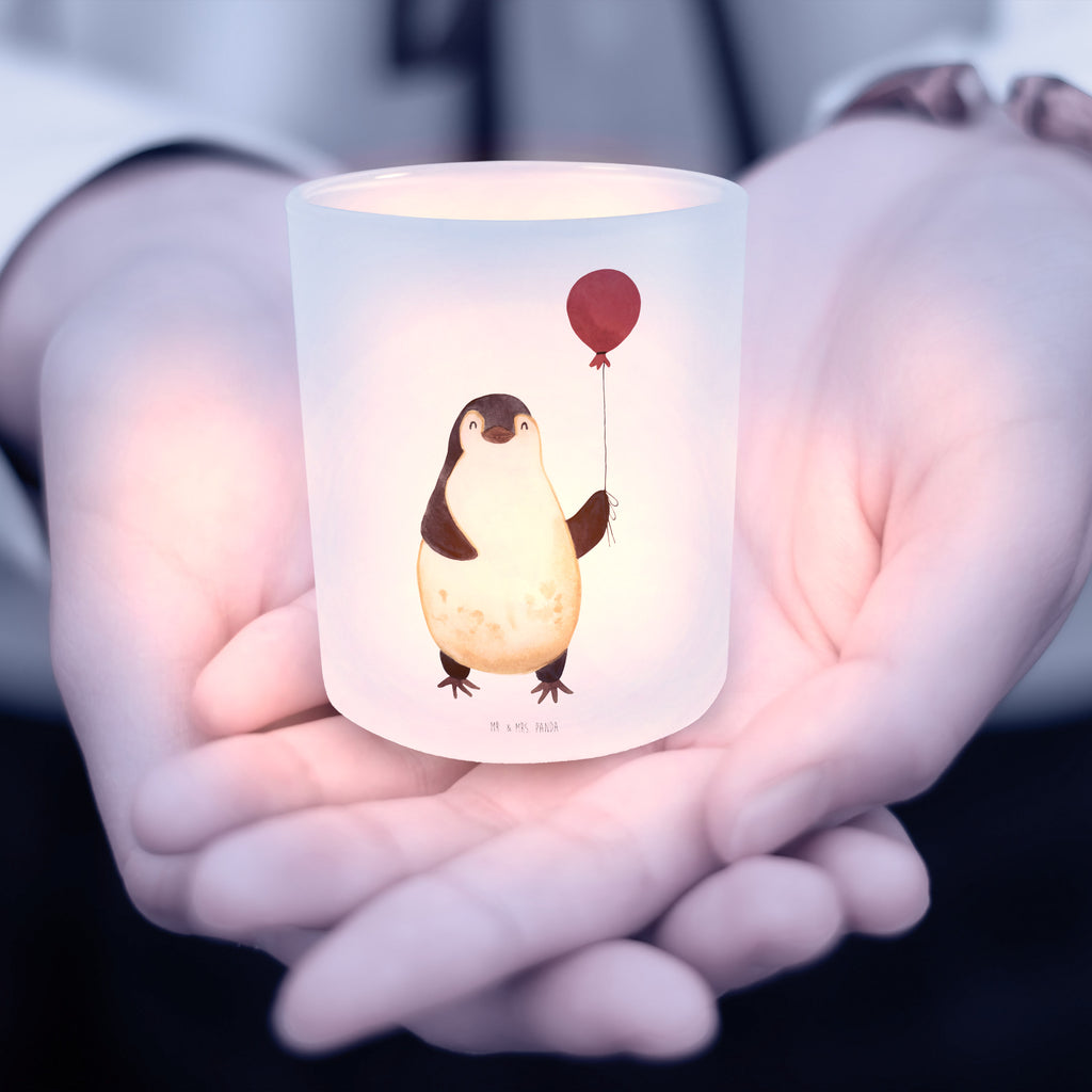 Windlicht Pinguin Luftballon Windlicht Glas, Teelichtglas, Teelichthalter, Teelichter, Kerzenglas, Windlicht Kerze, Kerzenlicht, Pinguin, Pinguine, Luftballon, Tagträume, Lebenslust, Geschenk Freundin, Geschenkidee, beste Freundin, Motivation, Neustart, neues Leben, Liebe, Glück