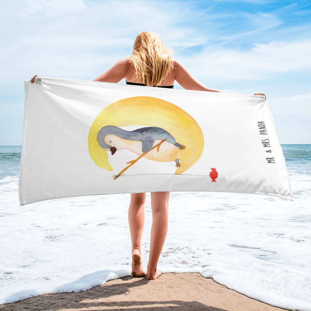 XL bath towel Penguin moon luxury bath sheet, spa towel, extra large swim towel, oversized towel, large beach towel, XL bath towel, Penguin, North Pole, Winter, Penguins, bedroom, night's rest, sleep, guest room, insomnia, penguins, falling asleep, saying