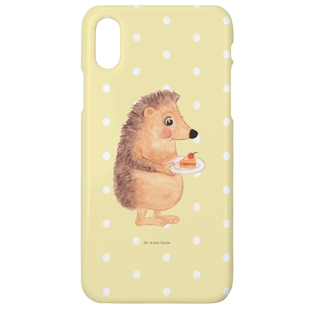 Phone case Hedgehog piece of cake mobile phone, Iphone X, cover, mobile phone case, mobile cover, case, Iphone 10, small animals, cute, funny, cute animal motives, hand drawn, small world, funny sayings, good mood, happy, gifts, gift ideas, special gifts, animal lover, card, bake cake, hedgehog, baking gift, cake, food saying, invitation party, birthday cake