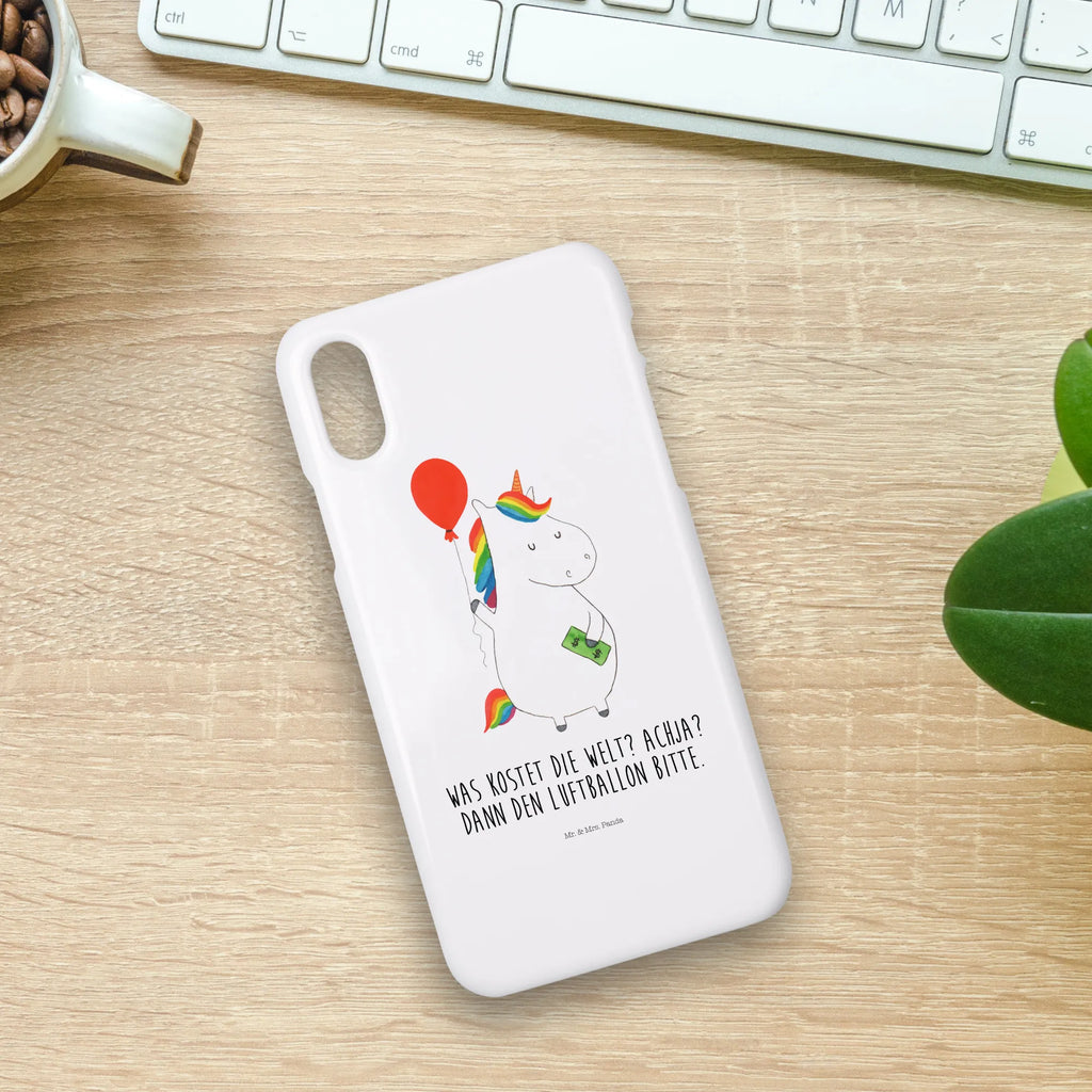 Etui na iPhone 10 Jednorożec Balon Hülle, Cover, Iphone 10, Iphone X, Handyhülle, Handy, Handy Case, Handycover, Einhorn Deko, Einhorn, Einhörner, Unicorn, Freundin, Luftballon, Freude, Geld, Geschenk, Lebenslust