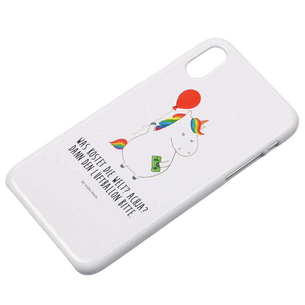 Etui na iPhone 10 Jednorożec Balon Hülle, Cover, Iphone 10, Iphone X, Handyhülle, Handy, Handy Case, Handycover, Einhorn Deko, Einhorn, Einhörner, Unicorn, Freundin, Luftballon, Freude, Geld, Geschenk, Lebenslust