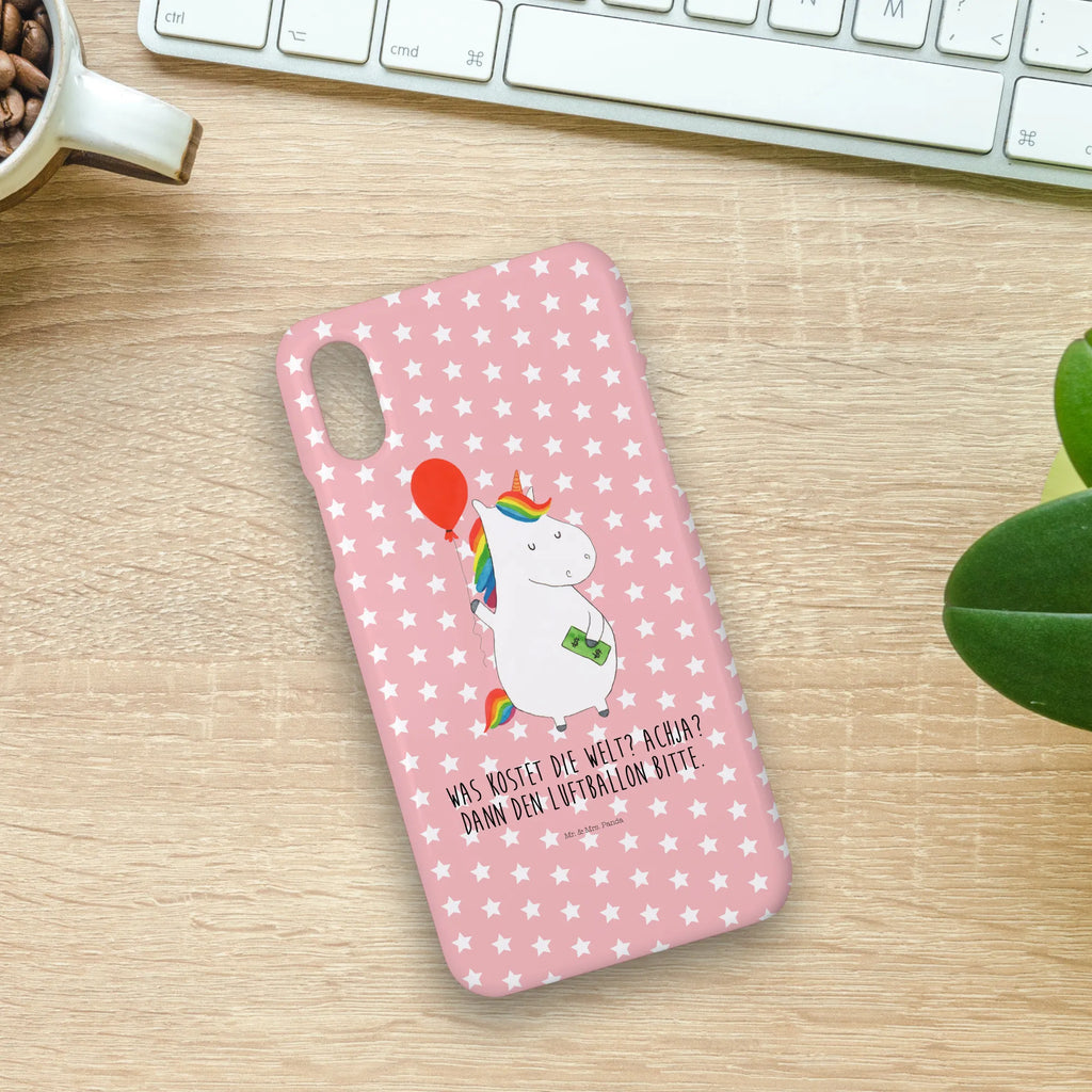 Etui na iPhone 10 Jednorożec Balon Hülle, Cover, Iphone 10, Iphone X, Handyhülle, Handy, Handy Case, Handycover, Einhorn Deko, Einhorn, Einhörner, Unicorn, Freundin, Luftballon, Freude, Geld, Geschenk, Lebenslust