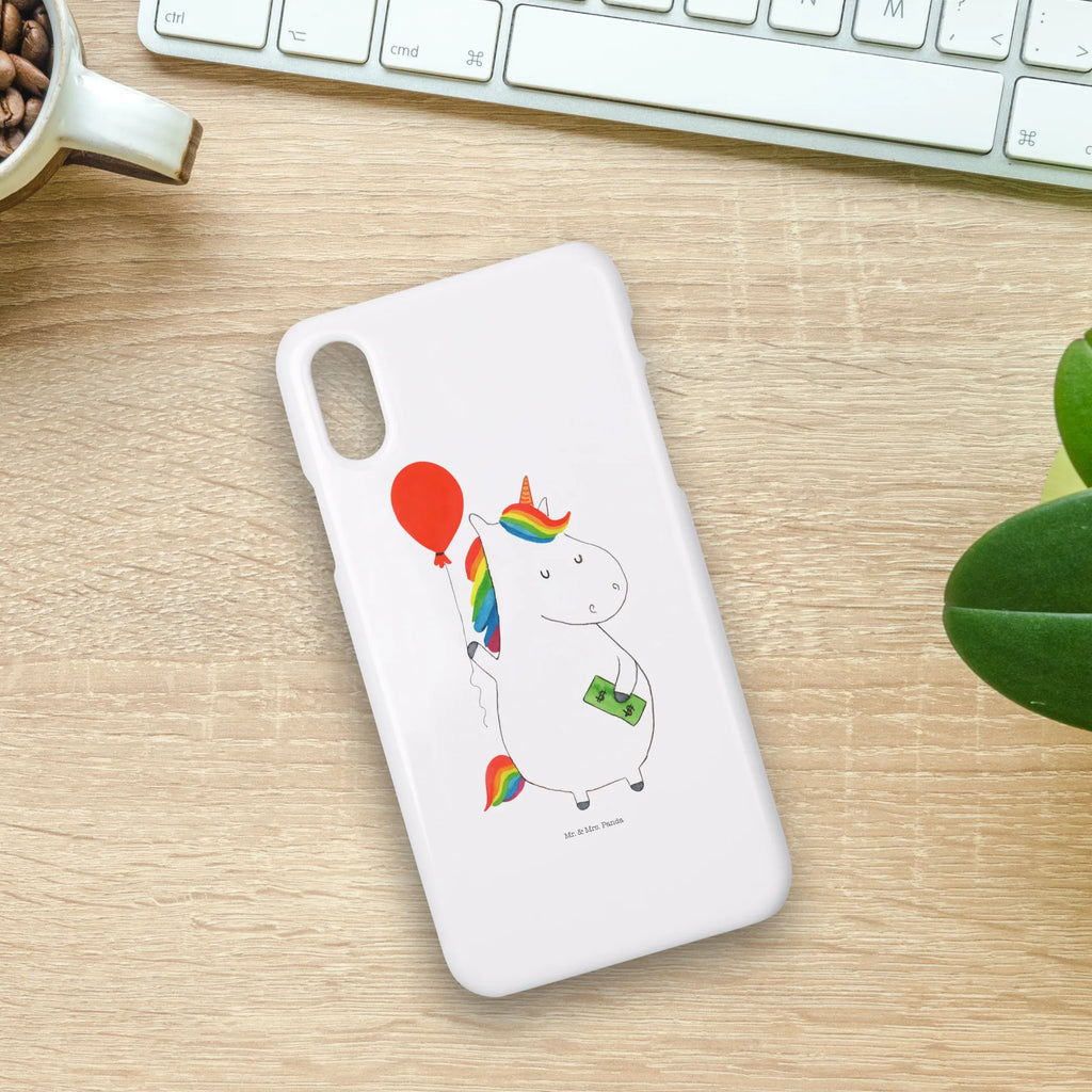 Etui na iPhone 10 Jednorożec Balon Hülle, Cover, Iphone 10, Iphone X, Handyhülle, Handy, Handy Case, Handycover, Einhorn Deko, Einhorn, Einhörner, Unicorn, Freundin, Luftballon, Freude, Geld, Geschenk, Lebenslust