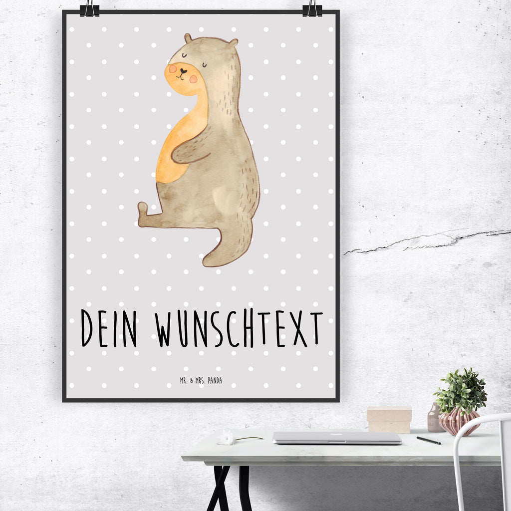 Personalisiertes Poster Otter Bauch