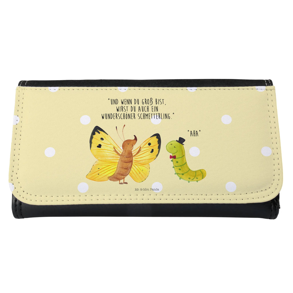Ladies purse Caterpillar butterfly XXL, Ladies, Large, Wallets, Purse, Wallet, small animals, cute, funny, cute animal motives, hand drawn, small world, funny sayings, good mood, happy, gifts, gift ideas, special gifts, animal lover, card, beauty, Caterpillar, cocoon, hat, growing up, butterfly, lemon butterfly, development