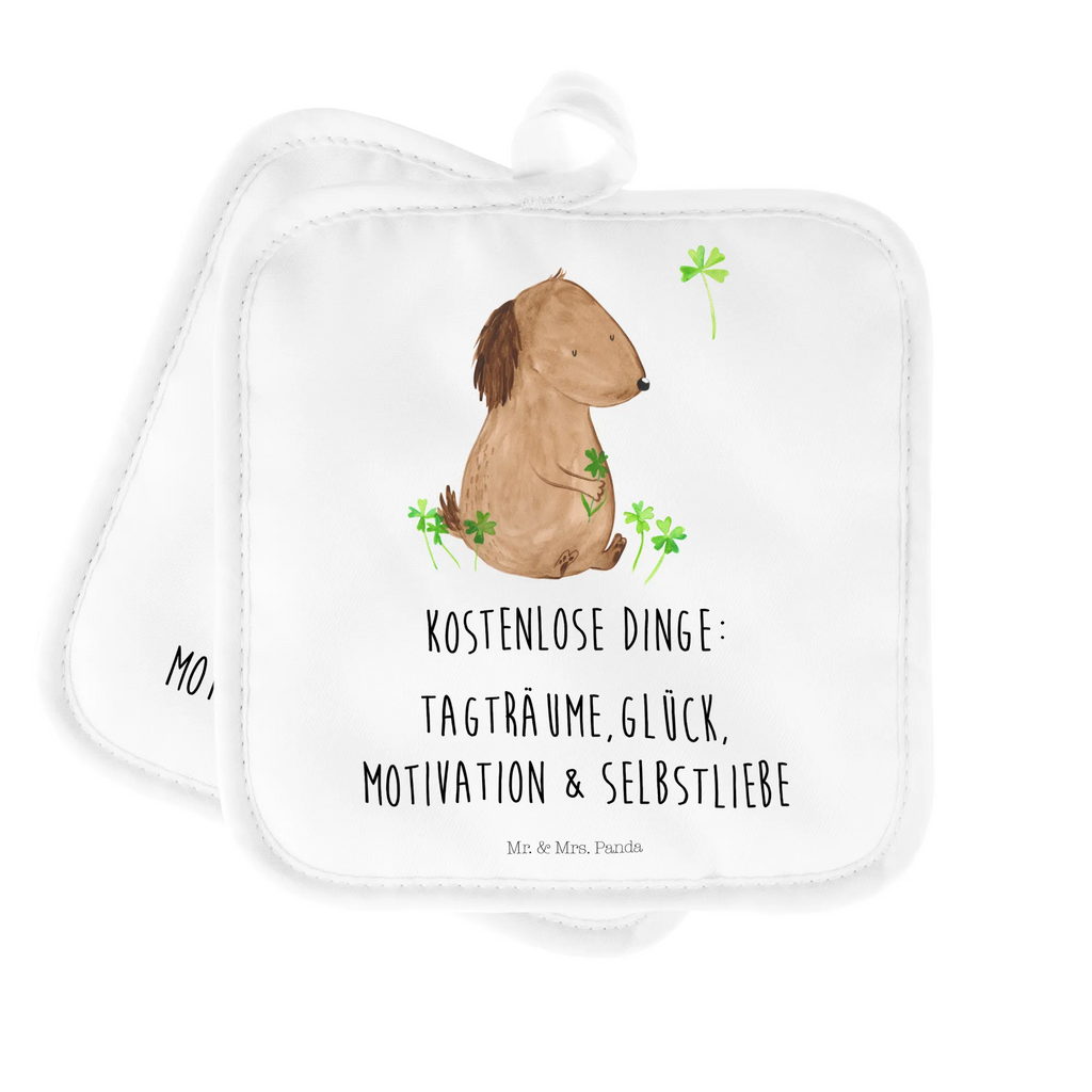 2er Set Topflappen  Hund Kleeblatt 2er Set Topflappen, Topflappen 2er Set, topfhalter, Topflappen, Topfhandschuhe, Topflappen Set, Topflappenset, Topfuntersetzer, Hund, Hundebesitzer, Hunderasse, Sprüche, Haustier, Hundemotiv, Tierliebhaber, Glücksbringer, Achtsamkeit, Geschenk, Kleeblatt, Glück, Selbstliebe, Neuanfang, Motivation, Tagträume