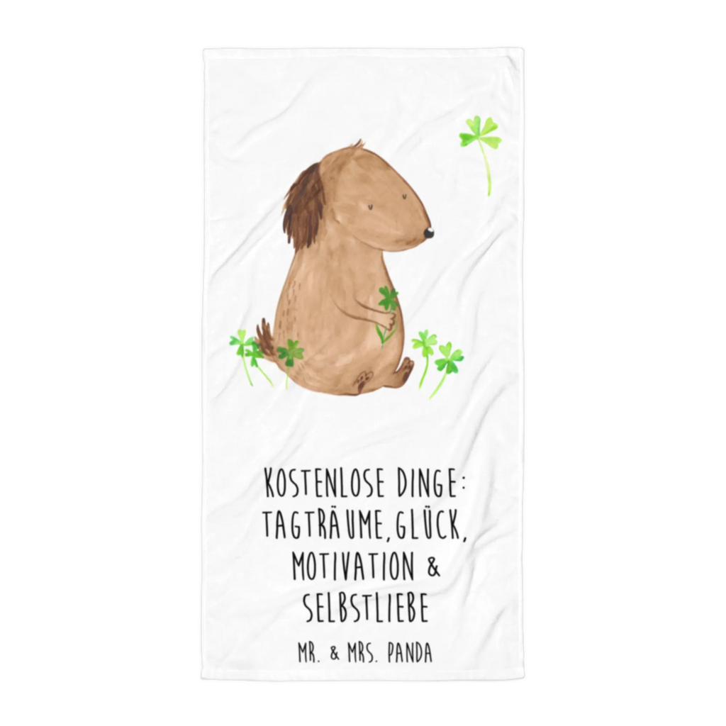 XL ręcznik kąpielowy pies koniczyna Pies, motyw psa, zwierzę domowe, rasa psa, miłośnik zwierząt, właściciel psa, powiedzenia