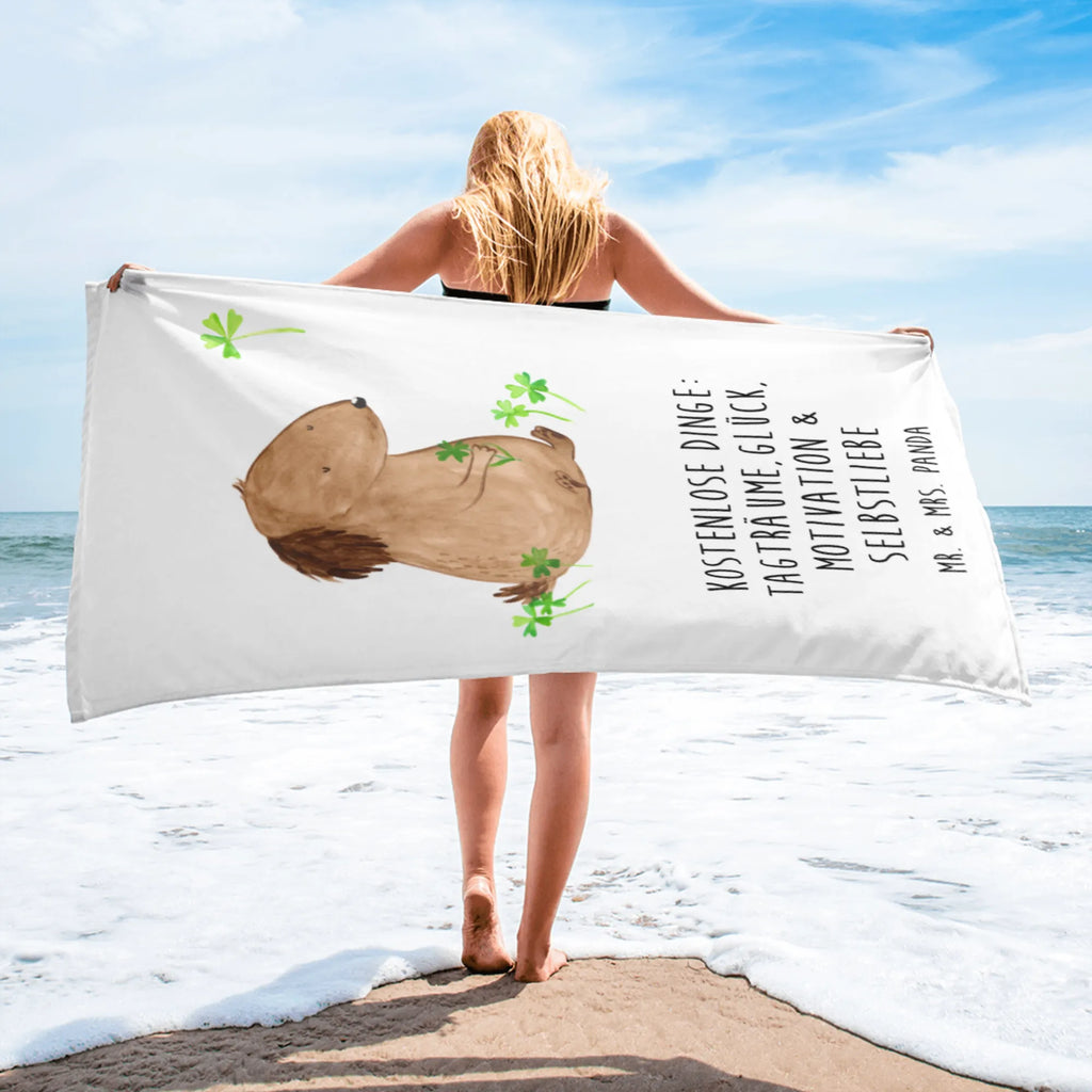 XL ręcznik kąpielowy pies koniczyna Pies, motyw psa, zwierzę domowe, rasa psa, miłośnik zwierząt, właściciel psa, powiedzenia