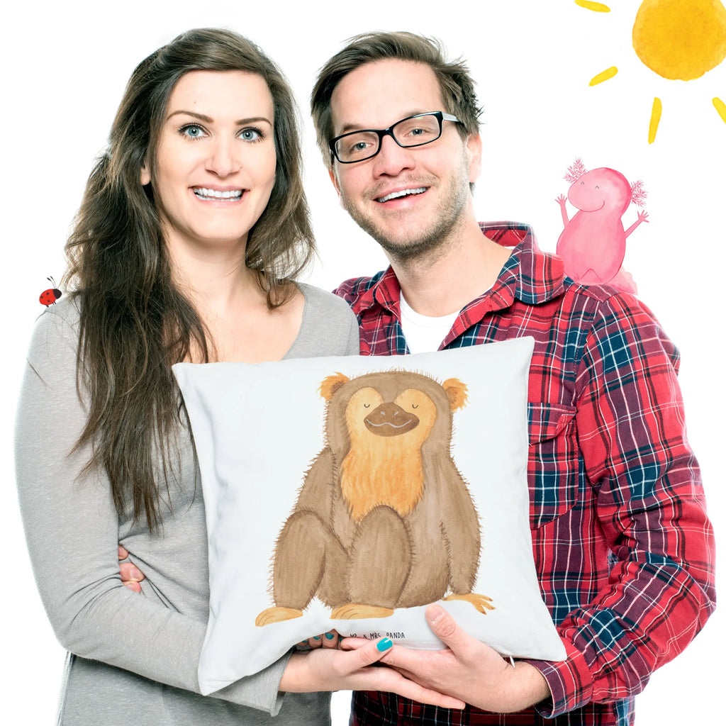 Cushion Monkey Pillow, bed, soft, cushion, couch, pillows, bedroom, 40 x 40, settee, sofa, pad, 40x40, pillow case, fluffy, Africa, monkey, self-esteem, respect, love, monkeys, self-confidence, motivation, selfcare, self-love