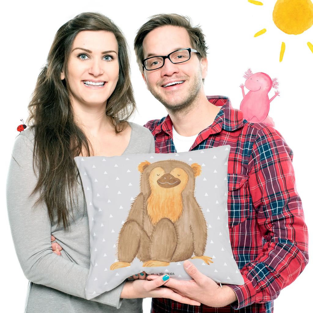 Cushion Monkey Pillow, bed, soft, cushion, couch, pillows, bedroom, 40 x 40, settee, sofa, pad, 40x40, pillow case, fluffy, Africa, monkey, self-esteem, respect, love, monkeys, self-confidence, motivation, selfcare, self-love