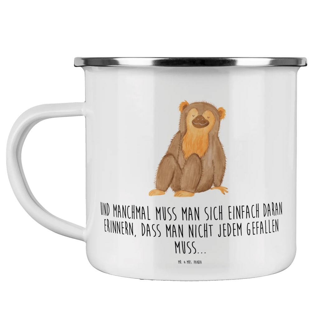 Enamel camping mug Monkey blechbecher, Kaffeetasse, Emaille Tasse, reisetasse, Campingbecher, wandertasse, Emaille Becher, Metalltasse, Kaffeebecher, metallbecher, becher emaille, Blechtasse, Tasse, wanderbecher, Pott, Tasse Emaille, Emailletasse, Trinkbecher, Reisebecher, Teebecher, Campingtasse, emaillebecher, Teetasse, Becher, Wildtiere, Afrika, Selbstachtung, Affe, Respekt, Selbstliebe, Selfcare, Äffchen, Selbstbewusstsein, Motivation, Liebe, Affen