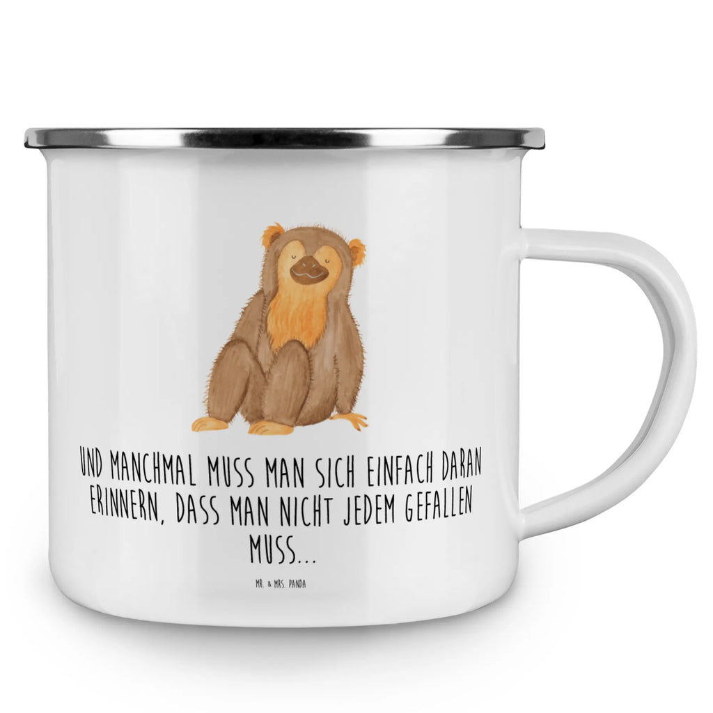 Enamel camping mug Monkey blechbecher, Kaffeetasse, Emaille Tasse, reisetasse, Campingbecher, wandertasse, Emaille Becher, Metalltasse, Kaffeebecher, metallbecher, becher emaille, Blechtasse, Tasse, wanderbecher, Pott, Tasse Emaille, Emailletasse, Trinkbecher, Reisebecher, Teebecher, Campingtasse, emaillebecher, Teetasse, Becher, Wildtiere, Afrika, Selbstachtung, Affe, Respekt, Selbstliebe, Selfcare, Äffchen, Selbstbewusstsein, Motivation, Liebe, Affen