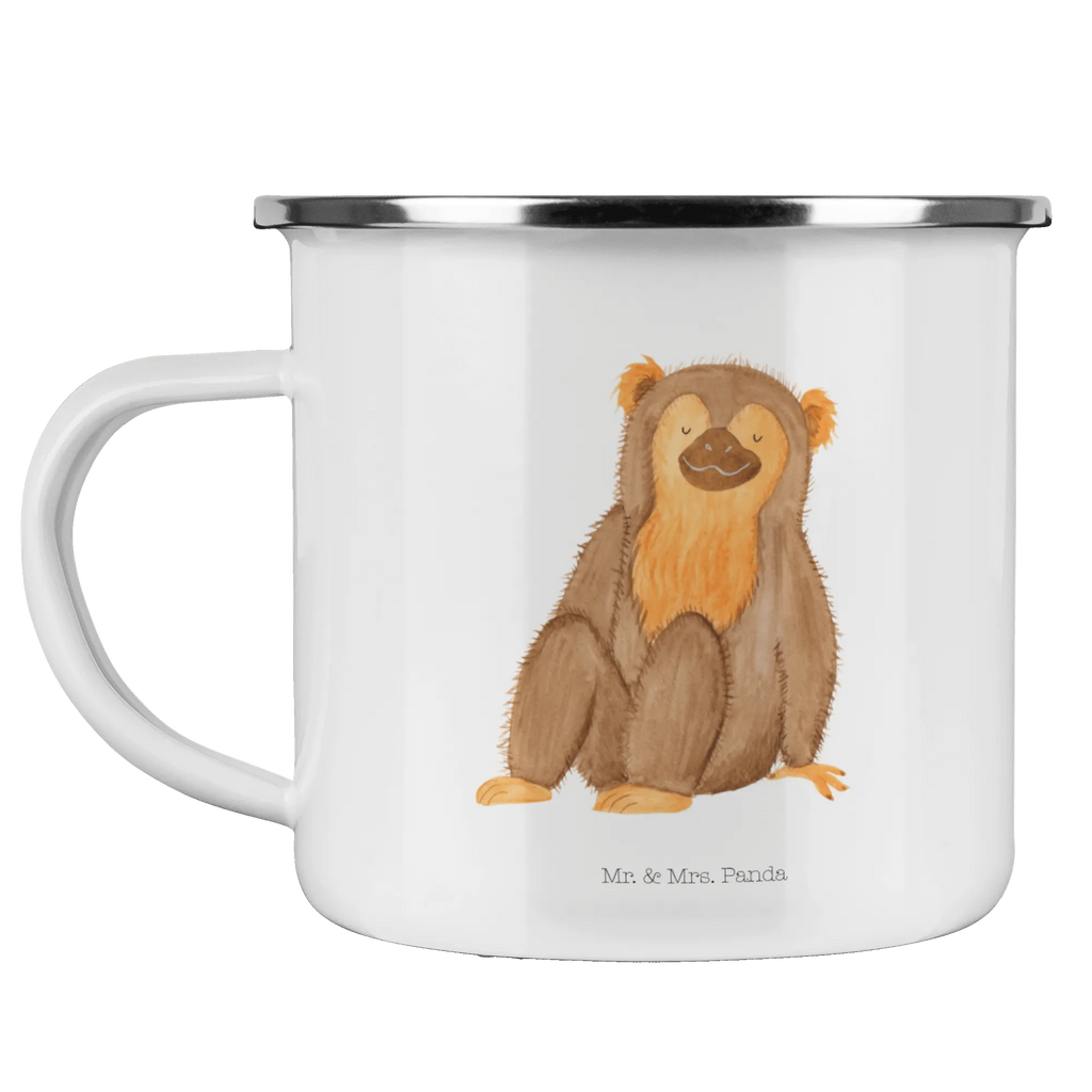 Enamel camping mug Monkey blechbecher, Kaffeetasse, Emaille Tasse, reisetasse, Campingbecher, wandertasse, Emaille Becher, Metalltasse, Kaffeebecher, metallbecher, becher emaille, Blechtasse, Tasse, wanderbecher, Pott, Tasse Emaille, Emailletasse, Trinkbecher, Reisebecher, Teebecher, Campingtasse, emaillebecher, Teetasse, Becher, Wildtiere, Afrika, Selbstachtung, Affe, Respekt, Selbstliebe, Selfcare, Äffchen, Selbstbewusstsein, Motivation, Liebe, Affen