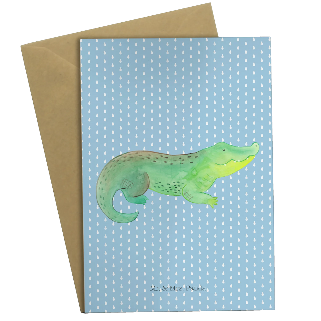 Greetings card Crocodile Grußkarte, Klappkarte, Hochzeitskarte, Karte, Einladungskarte, Ansichtskarten, Geburtstagskarte, Glückwunschkarte, Meerestiere, Meer, Urlaub, Krokodil, Krokodile, Reiselust, beste Freundin, Lieblingsmensch, verrückt sein, spontan sein, Freundin, Abenteuerlust
