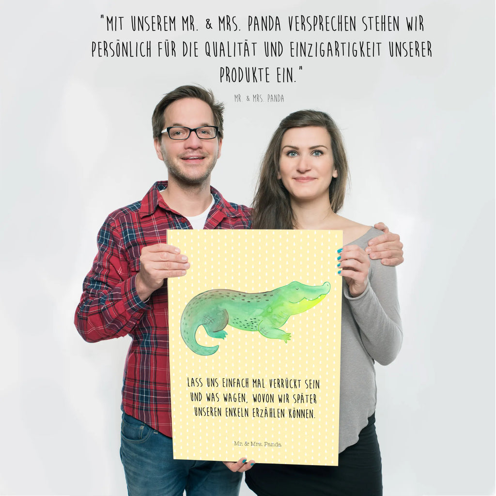 Poster Crocodile Plakat, grafikposter, wandkunst, Wanddekoration, Kunstdruck, kunstdruck poster, Wandschmuck, Poster, wanddeko, Wandposter, Wanddeko Bild, Deko Bild, Wandbild, wanddruck, Posterdruck, Bild, Designposter, Bild für Wand, drucke, kunstposter, Mr. & Mrs. Panda Poster, kunst für die wand, Meer, Meerestiere, Urlaub, Krokodile, Abenteuerlust, Beste Freundin, Verrückt sein, Krokodil, Freundin, Spontan sein, Lieblingsmensch, Reiselust