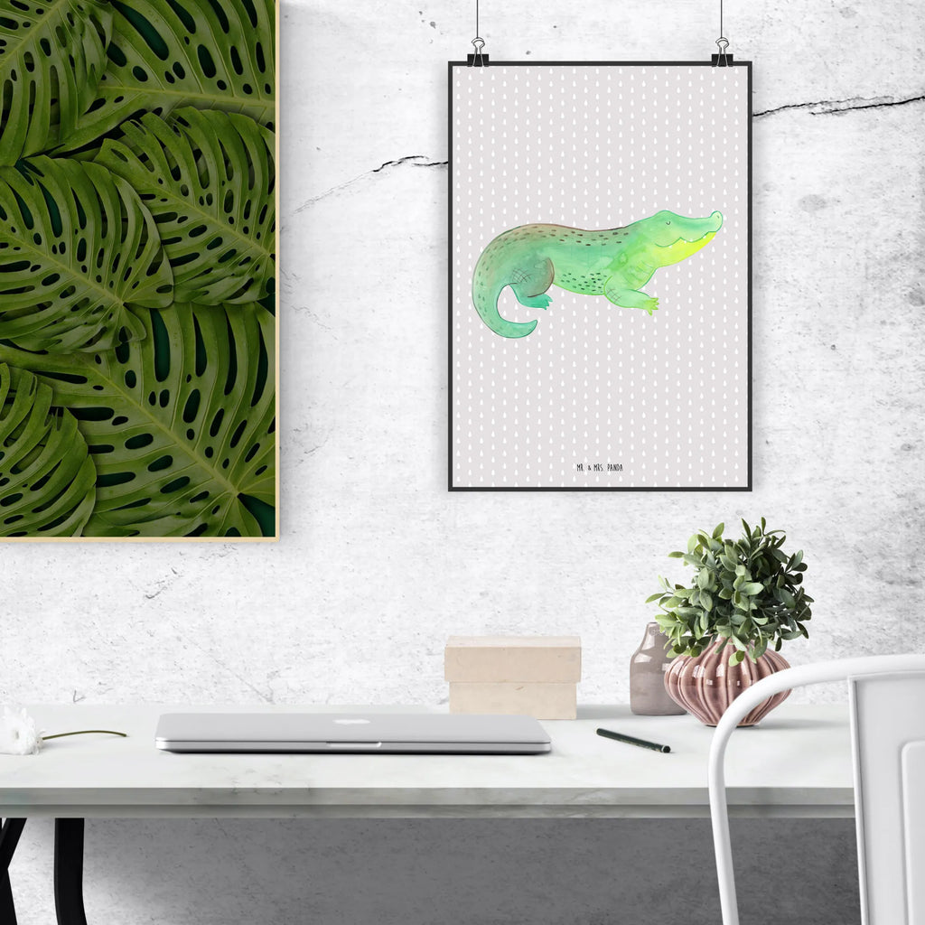Poster Crocodile Plakat, grafikposter, wandkunst, Wanddekoration, Kunstdruck, kunstdruck poster, Wandschmuck, Poster, wanddeko, Wandposter, Wanddeko Bild, Deko Bild, Wandbild, wanddruck, Posterdruck, Bild, Designposter, Bild für Wand, drucke, kunstposter, Mr. & Mrs. Panda Poster, kunst für die wand, Meer, Meerestiere, Urlaub, Krokodile, Abenteuerlust, Beste Freundin, Verrückt sein, Krokodil, Freundin, Spontan sein, Lieblingsmensch, Reiselust