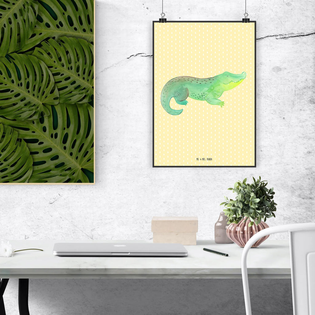 Poster Crocodile Plakat, grafikposter, wandkunst, Wanddekoration, Kunstdruck, kunstdruck poster, Wandschmuck, Poster, wanddeko, Wandposter, Wanddeko Bild, Deko Bild, Wandbild, wanddruck, Posterdruck, Bild, Designposter, Bild für Wand, drucke, kunstposter, Mr. & Mrs. Panda Poster, kunst für die wand, Meer, Meerestiere, Urlaub, Krokodile, Abenteuerlust, Beste Freundin, Verrückt sein, Krokodil, Freundin, Spontan sein, Lieblingsmensch, Reiselust
