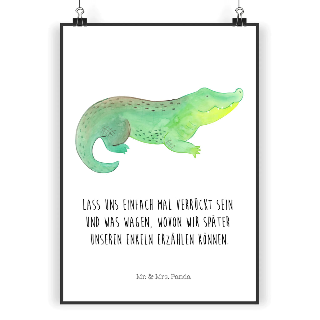 Poster Crocodile Plakat, grafikposter, wandkunst, Wanddekoration, Kunstdruck, kunstdruck poster, Wandschmuck, Poster, wanddeko, Wandposter, Wanddeko Bild, Deko Bild, Wandbild, wanddruck, Posterdruck, Bild, Designposter, Bild für Wand, drucke, kunstposter, Mr. & Mrs. Panda Poster, kunst für die wand, Meer, Meerestiere, Urlaub, Krokodile, Abenteuerlust, Beste Freundin, Verrückt sein, Krokodil, Freundin, Spontan sein, Lieblingsmensch, Reiselust