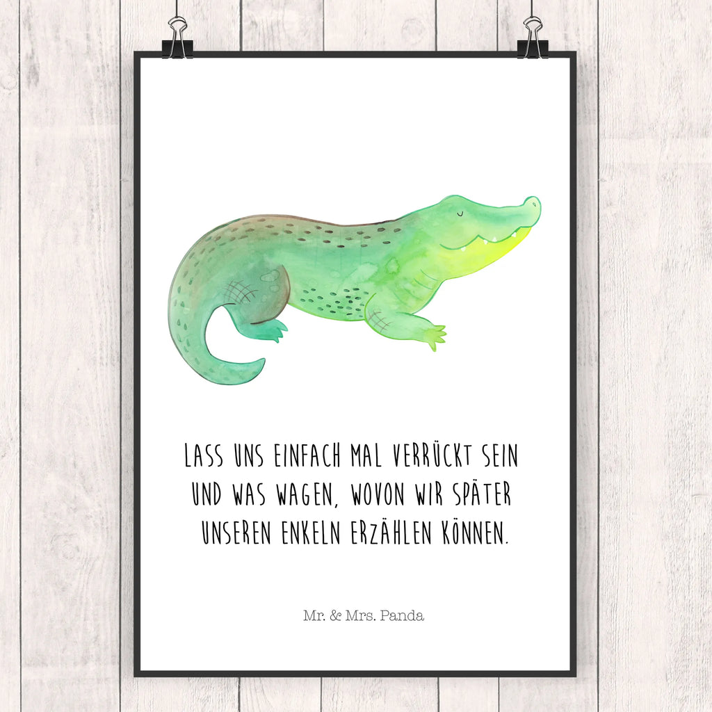 Poster Crocodile Plakat, grafikposter, wandkunst, Wanddekoration, Kunstdruck, kunstdruck poster, Wandschmuck, Poster, wanddeko, Wandposter, Wanddeko Bild, Deko Bild, Wandbild, wanddruck, Posterdruck, Bild, Designposter, Bild für Wand, drucke, kunstposter, Mr. & Mrs. Panda Poster, kunst für die wand, Meer, Meerestiere, Urlaub, Krokodile, Abenteuerlust, Beste Freundin, Verrückt sein, Krokodil, Freundin, Spontan sein, Lieblingsmensch, Reiselust