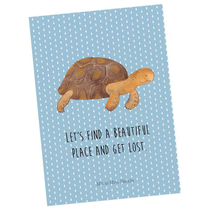 Postkarte Schildkröte Marschieren