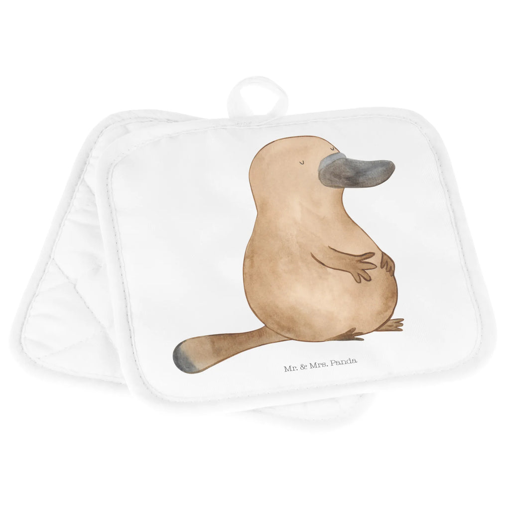 2er Set Topflappen  Schnabeltier Mut Topfhandschuhe, 2er Set Topflappen, topfhalter, Topflappen Set, Topflappen, Topflappen 2er Set, Topfuntersetzer, Topflappenset, Urlaub, Meer, Meerestiere, Motivation, Training, mutig, Neuanfang, Büro, Weltreise, Mut, Neustart, Schnabeltiere, Arbeit, Raodtrip, Lebensweisheit, Schnabeltier