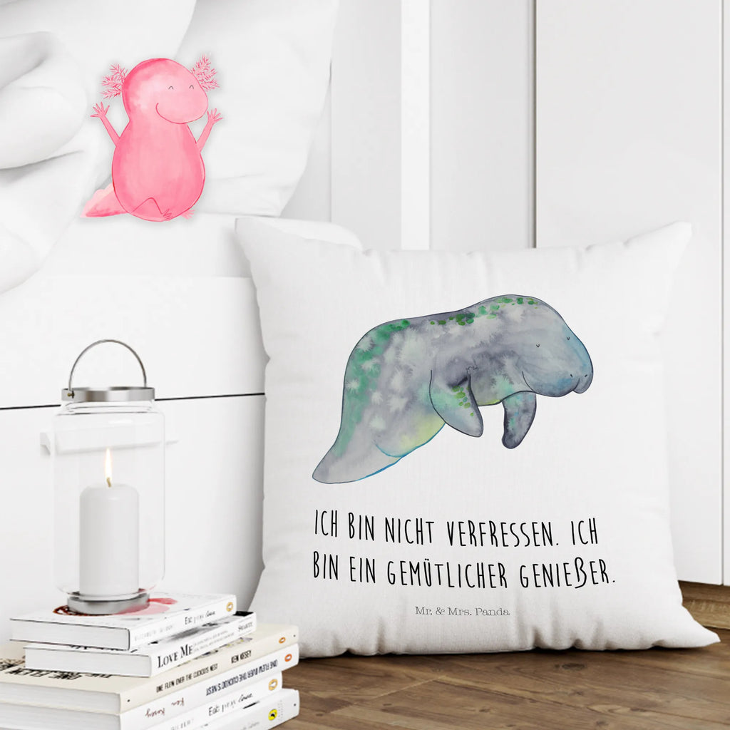 Cushion manatee Relax pad, pillow case, fluffy, sofa, settee, cushion, bedroom, 40 x 40, pillows, Pillow, couch, bed, soft, 40x40, Seafood, aquatic animals, ocean, sea, fish, shells, corals, reef, whale, narwhal, sea urchin, lobster, platypus, turtle, manatee, crocodile, orca, shrimp, gifts for seafood lovers, water world, underwater animals, underwater world, vacation, deep sea, seafood fans, gift ideas, seafood decoration, seafood posters, diet, food, sweets, diet mania, sugar, manatees, losing weight