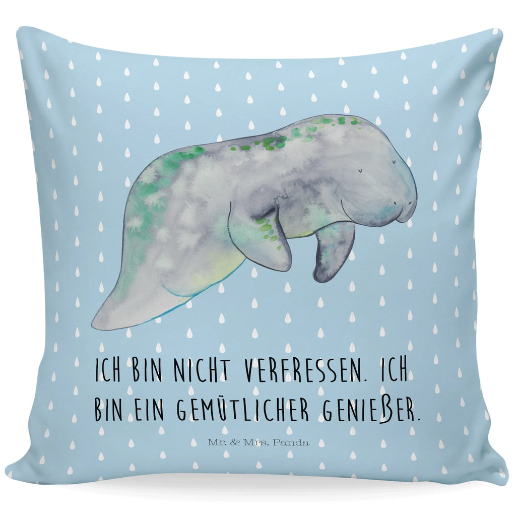 Cushion manatee Relax pad, pillow case, fluffy, sofa, settee, cushion, bedroom, 40 x 40, pillows, Pillow, couch, bed, soft, 40x40, Seafood, aquatic animals, ocean, sea, fish, shells, corals, reef, whale, narwhal, sea urchin, lobster, platypus, turtle, manatee, crocodile, orca, shrimp, gifts for seafood lovers, water world, underwater animals, underwater world, vacation, deep sea, seafood fans, gift ideas, seafood decoration, seafood posters, diet, food, sweets, diet mania, sugar, manatees, losing weight