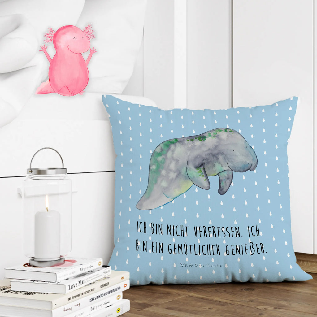 Cushion manatee Relax pad, pillow case, fluffy, sofa, settee, cushion, bedroom, 40 x 40, pillows, Pillow, couch, bed, soft, 40x40, Seafood, aquatic animals, ocean, sea, fish, shells, corals, reef, whale, narwhal, sea urchin, lobster, platypus, turtle, manatee, crocodile, orca, shrimp, gifts for seafood lovers, water world, underwater animals, underwater world, vacation, deep sea, seafood fans, gift ideas, seafood decoration, seafood posters, diet, food, sweets, diet mania, sugar, manatees, losing weight