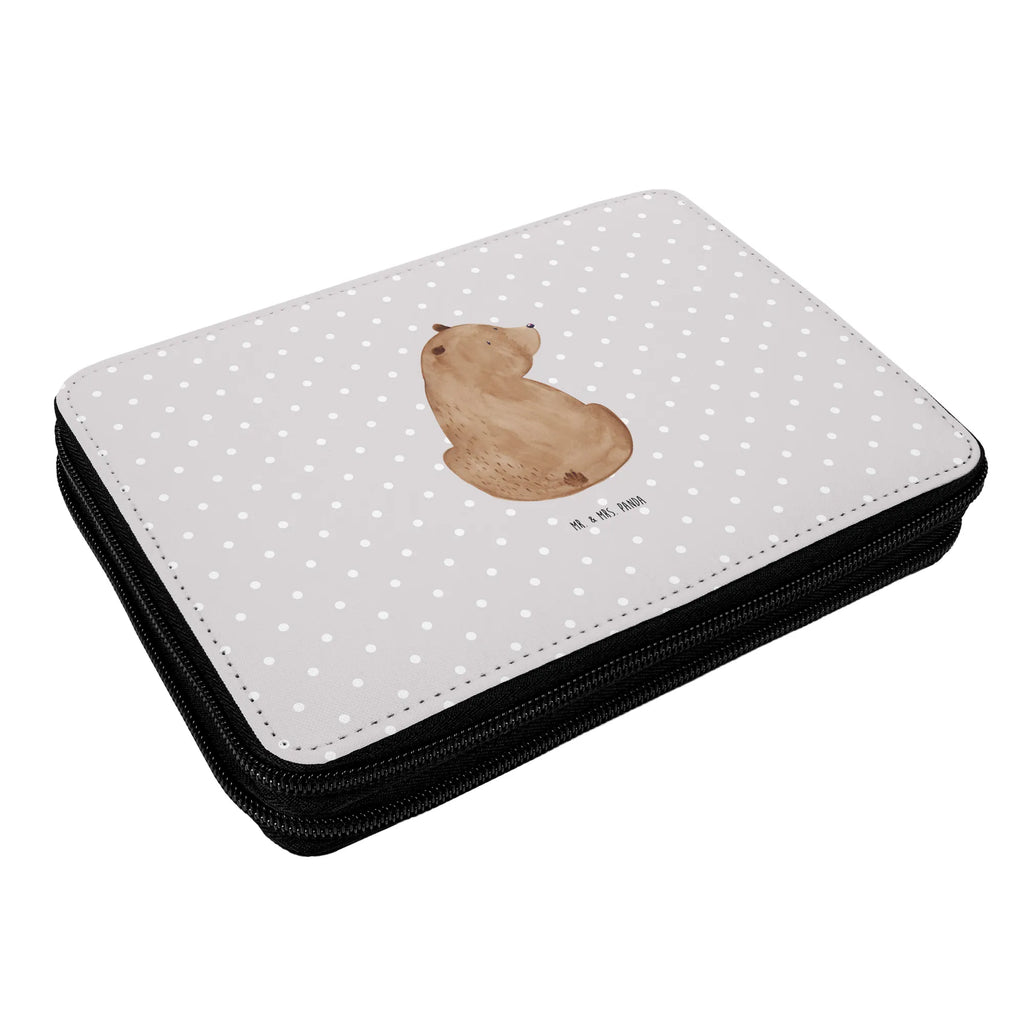 Leather folder bear shoulder look Einschulung, Stifterolle, Motiv, Federmäppchen bedruckt, Grundschule, Schule, Schüler, Bestückte Federmappe, Büro Stifte Etui, Federmappe Einschulung, Geschenk, Stifte Etui, Federmappe, Stiftetasche, Federmäppchen, Kind, Kinder Federmappe, Schülerin, Bär, Teddy, Teddybär, Bären, Weisheit, Weltansicht, Selbstachtung, Bärenliebe, Motivation