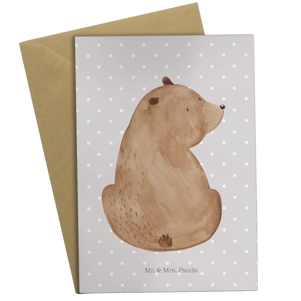 Greetings card bear shoulder look Geburtstagskarte, Ansichtskarten, Karte, Glückwunschkarte, Einladungskarte, Hochzeitskarte, Grußkarte, Klappkarte, Bär, Teddy, Teddybär, Motivation, Bärenliebe, Weltansicht, Weisheit, Bären, Selbstachtung