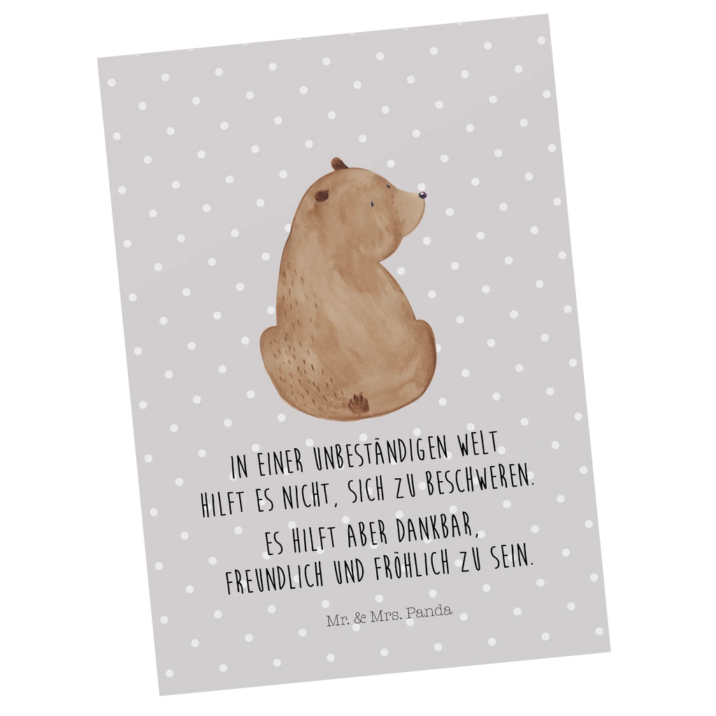 Pocztówka niedźwiedź spojrzenie przez ramię Niedźwiedź, Miś, Pluszowy miś