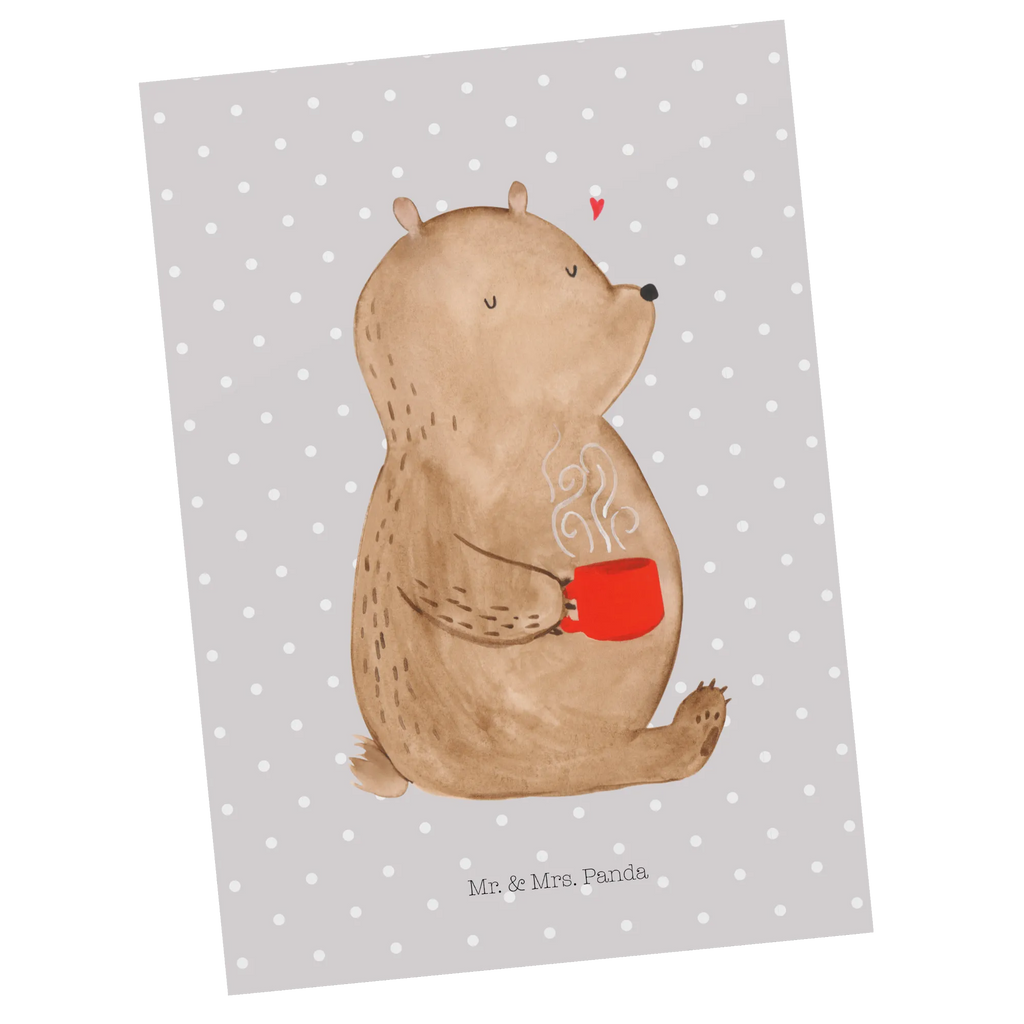 Pocztówka Niedźwiedź kawa einzelkarte, Designkarte, Motivkarte, Ansichtskarte, Kunstkarten, Ansichtskarten, Grußkarte, Postkarte, Fotokarte, kunstkarte, Postkarten, spruchkarte, bildkarte, Teddy, Teddybär, Bär, Kaffee, Bären, Welt Retten, Welt Erobern, Morgenroutine, Coffee, Guten Morgen, Motivation