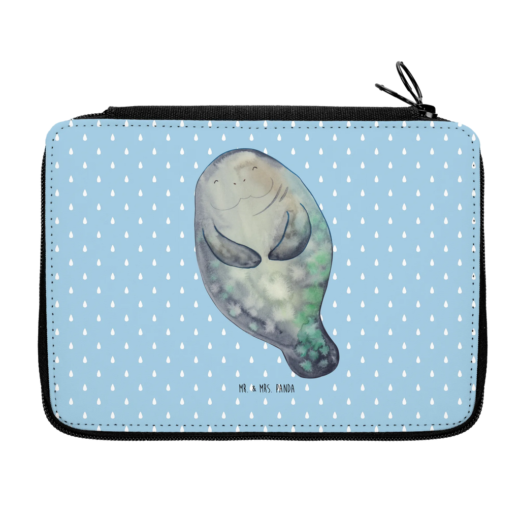 Leather folder manatee happy pencil case, enrolment, pen roll, gift, pupil, child, primary school, pencil bag, school, motif, Seafood, aquatic animals, ocean, sea, fish, shells, corals, reef, whale, narwhal, sea urchin, lobster, platypus, turtle, manatee, crocodile, orca, shrimp, gifts for seafood lovers, water world, underwater animals, underwater world, vacation, deep sea, seafood fans, gift ideas, seafood decoration, seafood posters, New start, Carefulness, Respect, Manatee, Satisfaction, Manatees, Girlfriend, Lovesickness, New beginning, Self-love