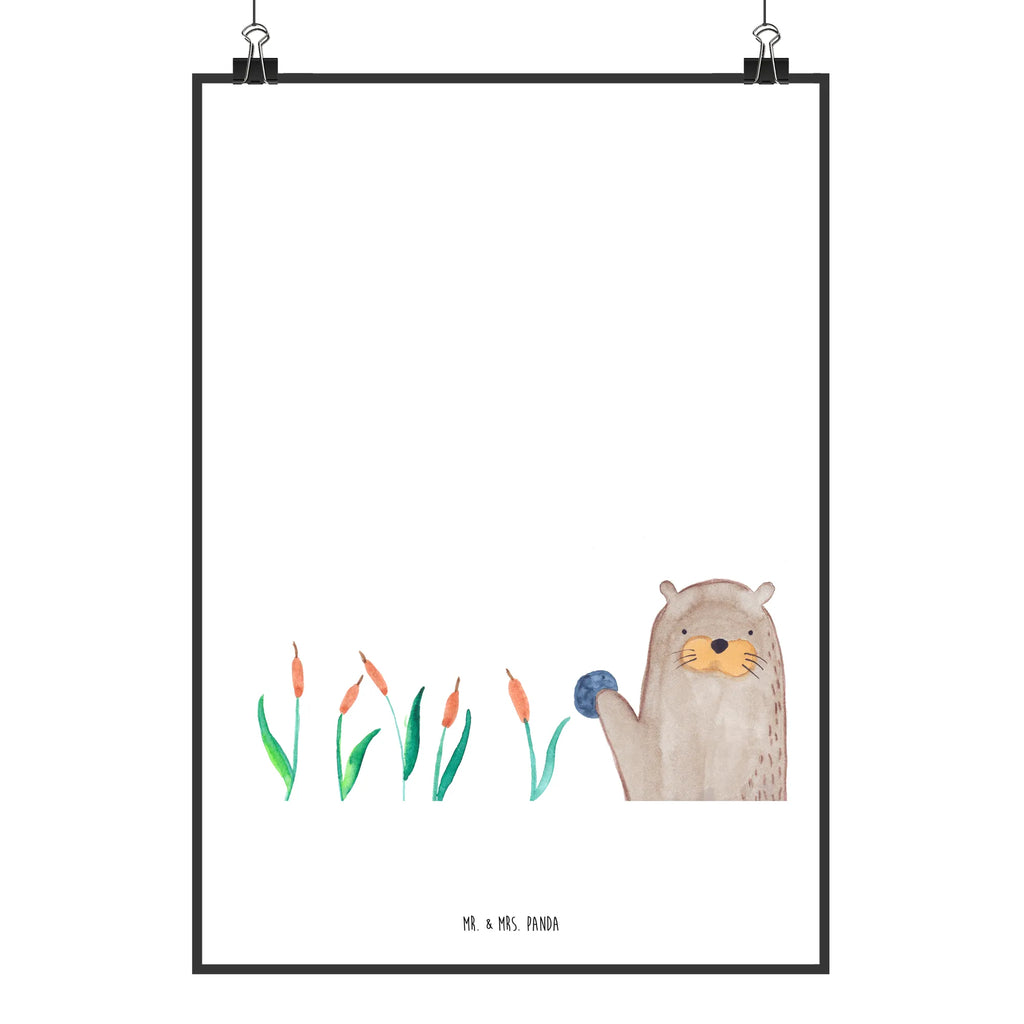 Poster otter Stone Kinderposter, Wanddeko Bild, Wandposter, Wanddekoration, Küchenposter, Mr. & Mrs. Panda Poster, Posterdruck, Designposter, Wanddeko, Bild, Poster, Handgemaltes Poster, Raumdekoration, Kunstdruck, Otter, Fischotter, Seeotter, Otter Seeotter See Otter