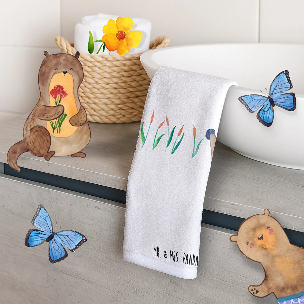 Hand towel otter Stone bathroom, big, bath towel, Towel, children, baby, towels, otter, marten, sea otter, European otter, water mammal, aquatic animal, baby otter, predator, water, otter gifts, animal lover, gift ideas for animal lovers, animal, mammal, water animal, gifts for people in love, Otter Sea Otter Lake Otter