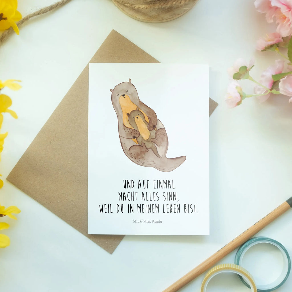 Greetings card otter child Einladungskarte, Ansichtskarten, Klappkarte, Geburtstagskarte, Grußkarte, Glückwunschkarte, Karte, Hochzeitskarte, Otter, Fischotter, Seeotter, Otter Seeotter See Otter