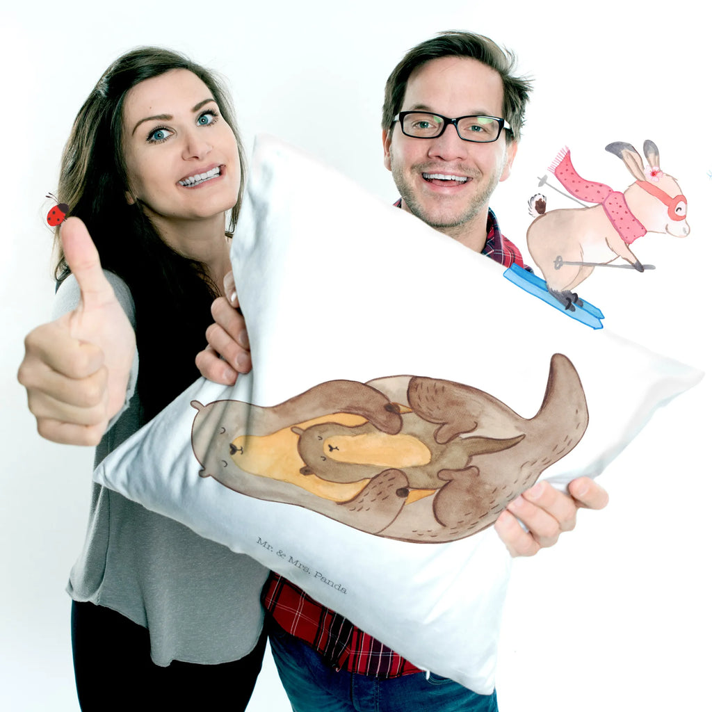 Cushion otter child bedroom, settee, 40x40, cushion, Pillow, pillows, pillow case, pad, 40 x 40, bed, soft, fluffy, sofa, couch, otter, marten, sea otter, European otter, water mammal, aquatic animal, baby otter, predator, water, otter gifts, animal lover, gift ideas for animal lovers, animal, mammal, water animal, gifts for people in love, Otter Sea Otter Lake Otter