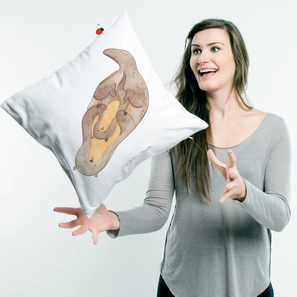Cushion otter child bedroom, settee, 40x40, cushion, Pillow, pillows, pillow case, pad, 40 x 40, bed, soft, fluffy, sofa, couch, otter, marten, sea otter, European otter, water mammal, aquatic animal, baby otter, predator, water, otter gifts, animal lover, gift ideas for animal lovers, animal, mammal, water animal, gifts for people in love, Otter Sea Otter Lake Otter