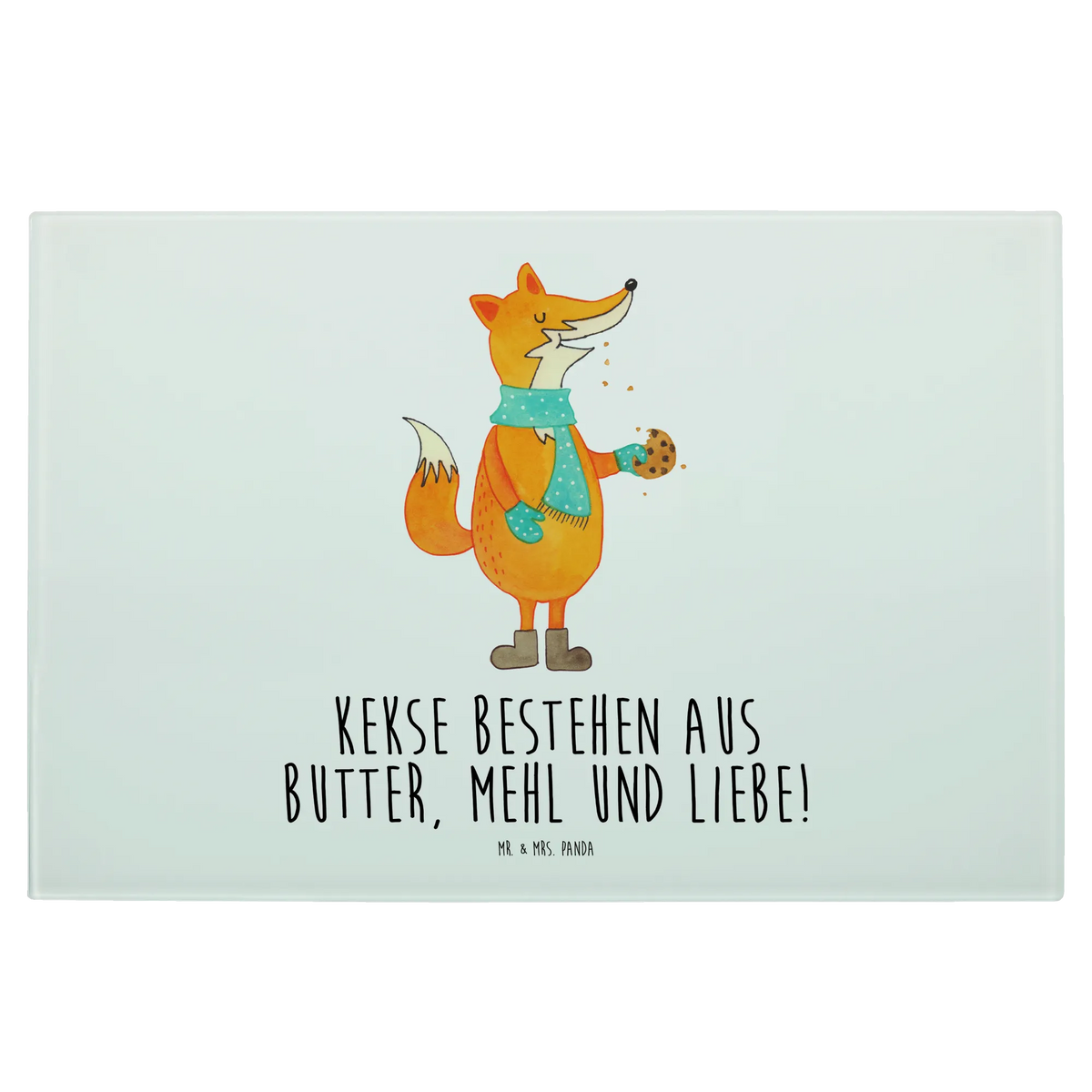 Glasschneidebrett Fuchs Keks