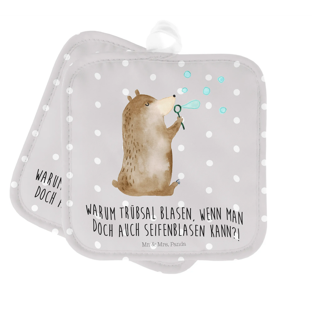2er Set Topflappen  Bär Seifenblasen Topflappen Set, Topflappen lustig, Ofenhandschuh, Topflappenset, Topfhandschuhe, Topfuntersetzer, Topflappen, Schöne Topflappen, Topflappen 2er Set, Topflappen mit Spruch, Ofenhandschuhe, Topfhandschuh, Bär, Teddy, Teddybär, Seifenblasen Bär Lustig Sein Glücklich Traurig Happy
