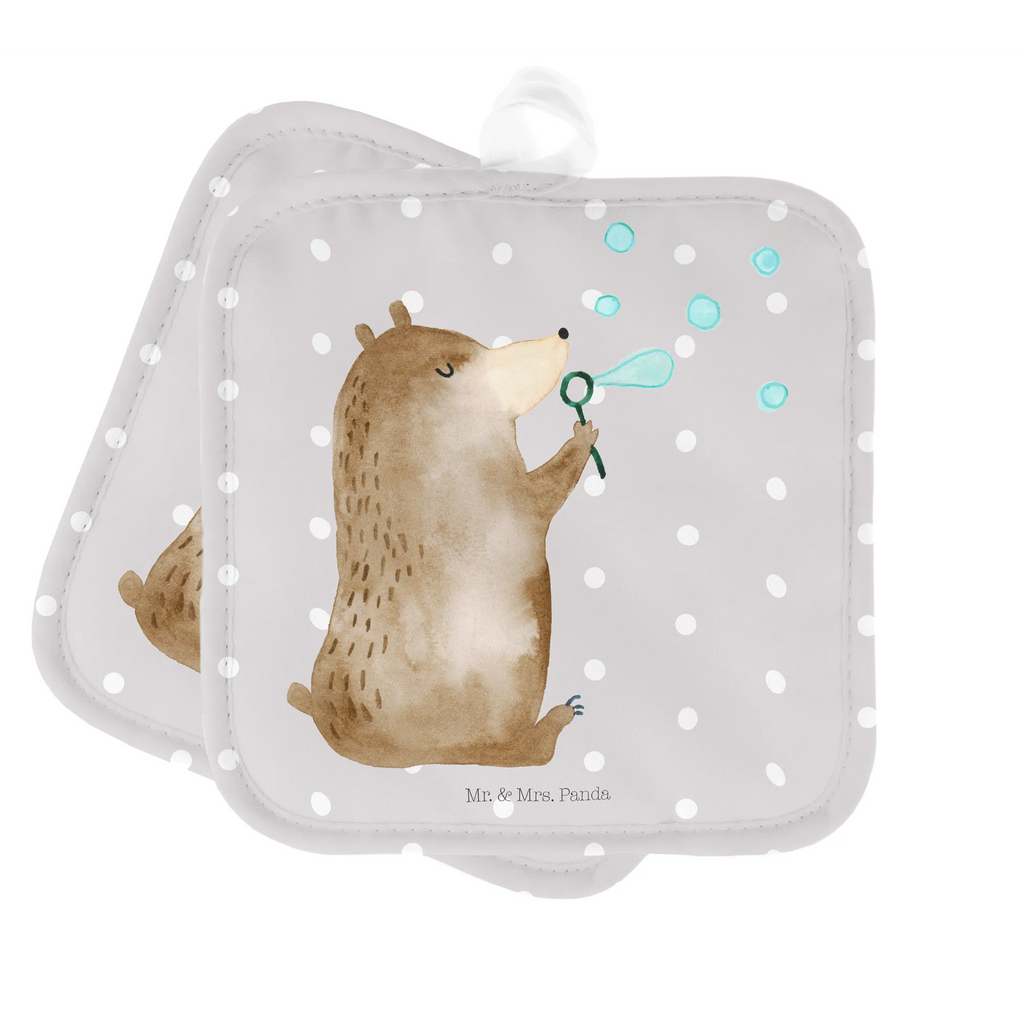 2er Set Topflappen  Bär Seifenblasen Topflappen Set, Topflappen lustig, Ofenhandschuh, Topflappenset, Topfhandschuhe, Topfuntersetzer, Topflappen, Schöne Topflappen, Topflappen 2er Set, Topflappen mit Spruch, Ofenhandschuhe, Topfhandschuh, Bär, Teddy, Teddybär, Seifenblasen Bär Lustig Sein Glücklich Traurig Happy