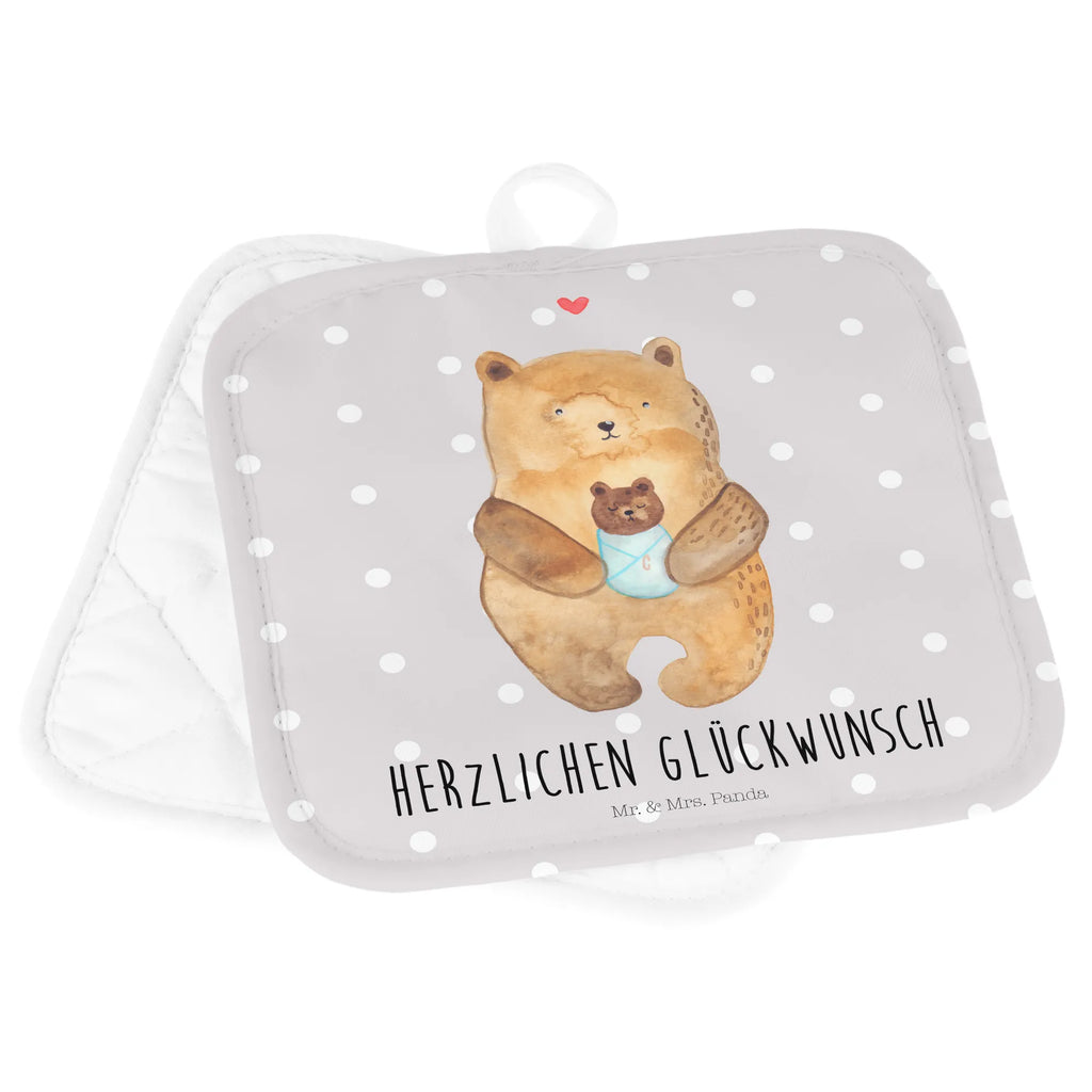 2er Set Topflappen  Bär Baby Topflappen 2er Set, Topflappen Set, Topflappenset, Topflappen, Topfhandschuhe, topfhalter, 2er Set Topflappen, Topfuntersetzer, Teddy, Teddybär, Bär, Täufling, Geburtstag, Geburt, Eltern, Nichte, Mutter, Baby, Glückwunsch, Taufe, Enkel, Enkelin, Neffe