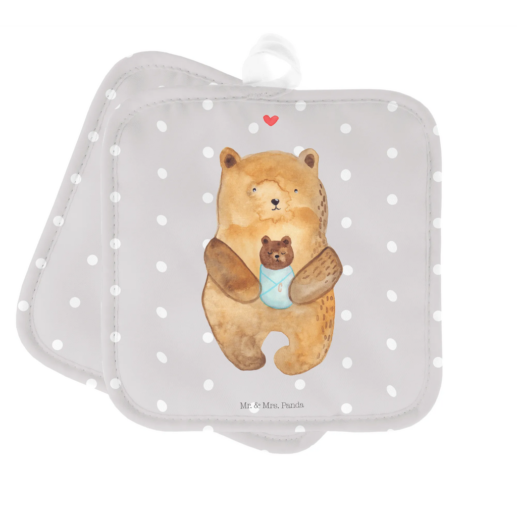 2er Set Topflappen  Bär Baby Topflappen 2er Set, Topflappen Set, Topflappenset, Topflappen, Topfhandschuhe, topfhalter, 2er Set Topflappen, Topfuntersetzer, Teddy, Teddybär, Bär, Täufling, Geburtstag, Geburt, Eltern, Nichte, Mutter, Baby, Glückwunsch, Taufe, Enkel, Enkelin, Neffe