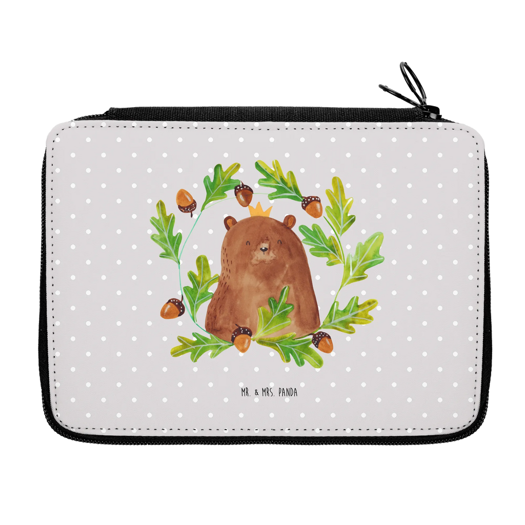 Leather folder bear king pupil, child, school, primary school, pencil case, motif, pen roll, enrolment, pencil bag, gift, bear, teddy, teddy bear, cuddly toy, world best daddy, Dad, Daddy, Father's Day, Father, best daddy, Daddy Bear, Bear