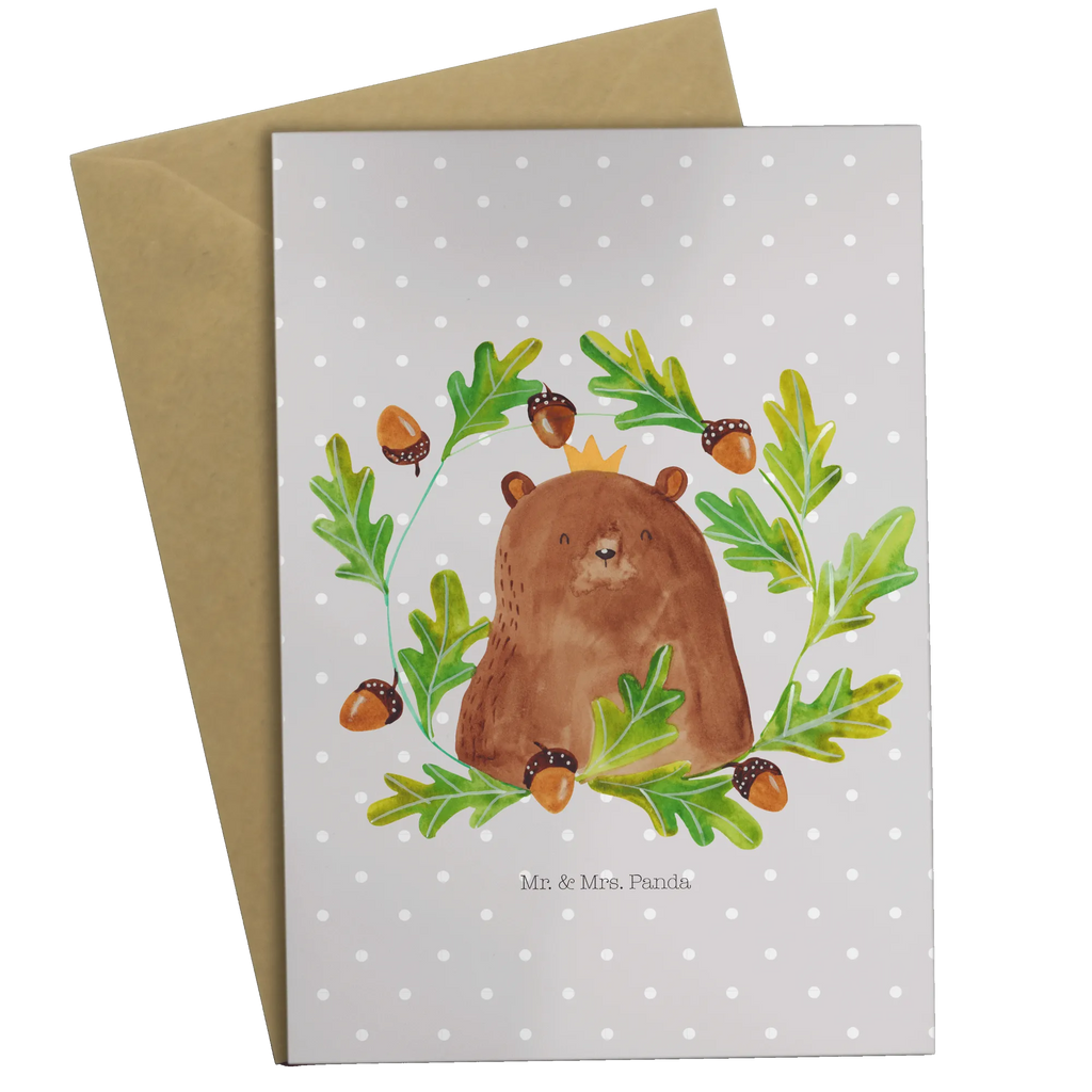 Greetings card bear king Geburtstagskarte, Karte, Klappkarte, Grußkarte, Hochzeitskarte, Einladungskarte, Glückwunschkarte, Ansichtskarten, Bär, Teddy, Teddybär, Daddy, Papi, Vater, bester Vater, Vatertag, Papa Bär, Papa, Dad, bester Papa, weltbester Papa