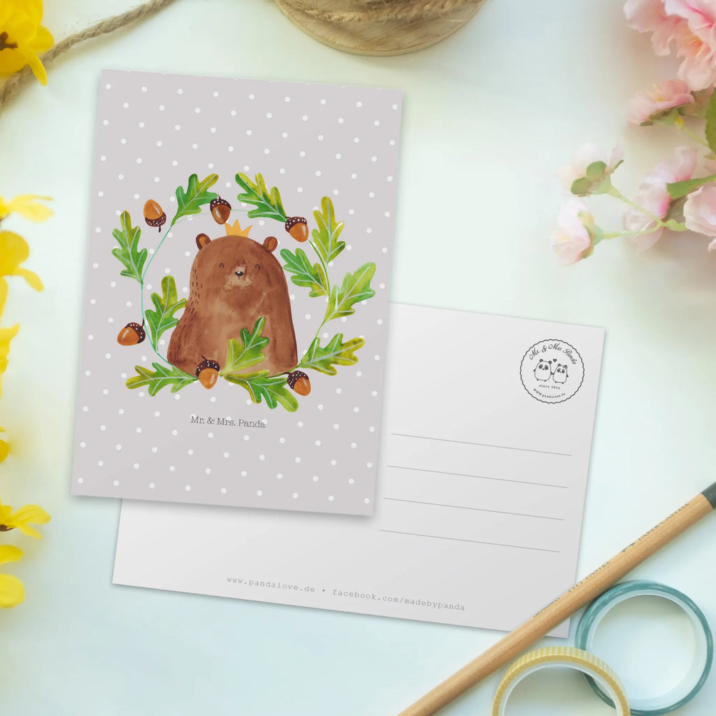 Pocztówka Niedźwiedź król Fotokarte, einzelkarte, Motivkarte, Ansichtskarten, Postkarte, Kunstkarten, bildkarte, Postkarten, kunstkarte, Grußkarte, Designkarte, spruchkarte, Ansichtskarte, Teddy, Teddybär, Bär, Vater, Bester Papa, Papi, Dad, Papa, Weltbester Papa, Vatertag, Papa Bär, Bester Vater, Daddy