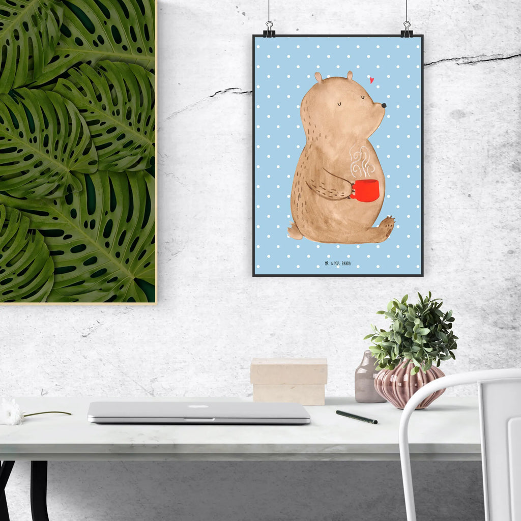 Plakat Niedźwiedź kawa Wandbild, Wanddekoration, wandkunst, Mr. & Mrs. Panda Poster, wanddruck, kunst für die wand, Deko Bild, Designposter, Poster, kunstdruck poster, Wandposter, wanddeko, Wanddeko Bild, drucke, kunstposter, Wandschmuck, Posterdruck, Bild für Wand, Plakat, grafikposter, Kunstdruck, Bild, Teddybär, Bär, Teddy, Kaffee, Welt Erobern, Morgenroutine, Guten Morgen, Coffee, Bären, Motivation, Welt Retten