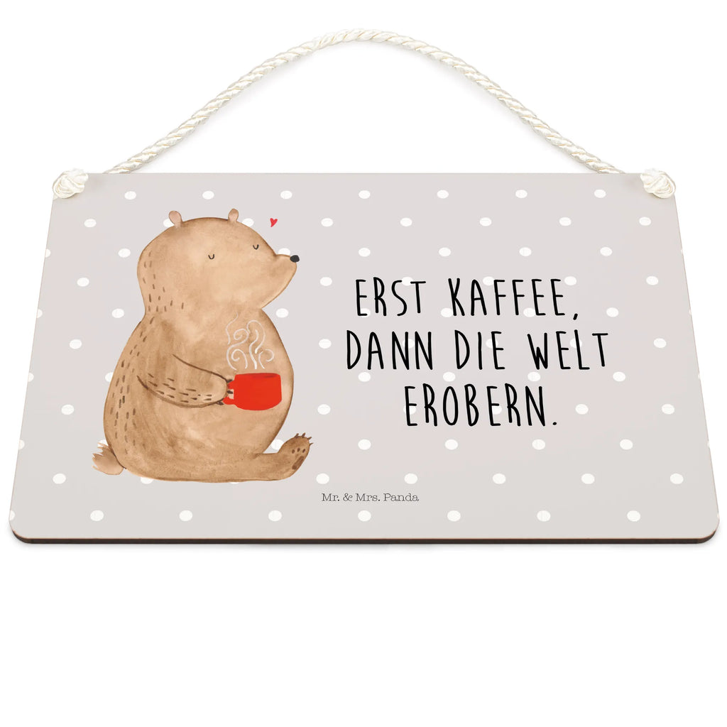 Deko Schild Bär Kaffee Schild mit Spruch, sprüche schild, Holztafel, Türschild Familie, hängeschild, wandhänger, Dekoschild, Türschild, Schild, Wandschild, Deko Schild, dekoration schild, Badschild, holzbild, Deko Wandtafel, dekoschilder, Küchenschild, Holzschild, dekotafel, Motivschild, wandtafel, Spruchschild, Teddybär, Teddy, Bär, Coffee, Kaffee, Guten Morgen, Morgenroutine, Motivation, Bären, Welt Erobern, Welt Retten
